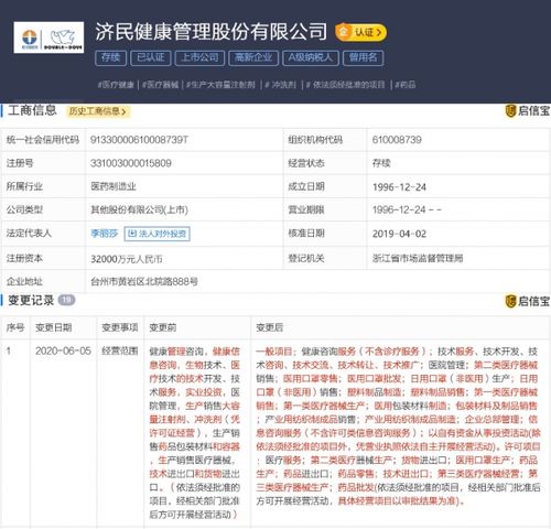 濟民健康管理股份拓展業務版圖，經營范圍新增健康咨詢與技術服務
